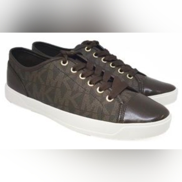Michael Kors Shoes - Michael Kors MK Signature City Lace-up Brown Sneakers - Size 7.5 MSRP $99